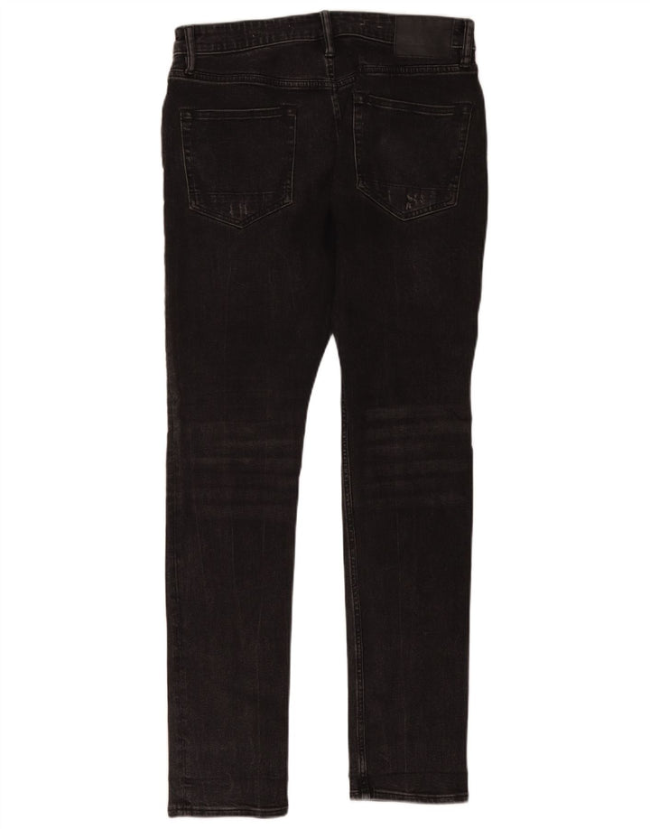 Мужские потертые узкие джинсы All Saints W30 L32, черный хлопок