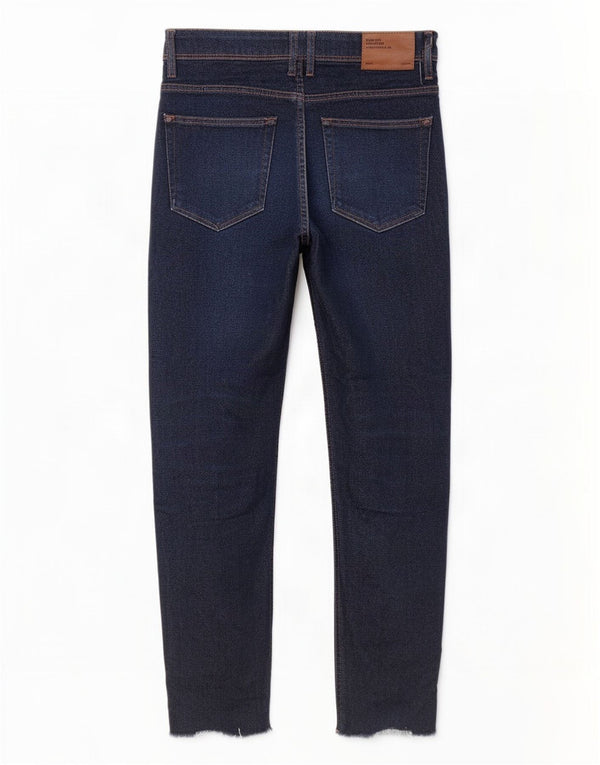 Мужские укороченные джинсы скинни Zara EU 38, маленькие W30 L25, темно-синие, хлопок