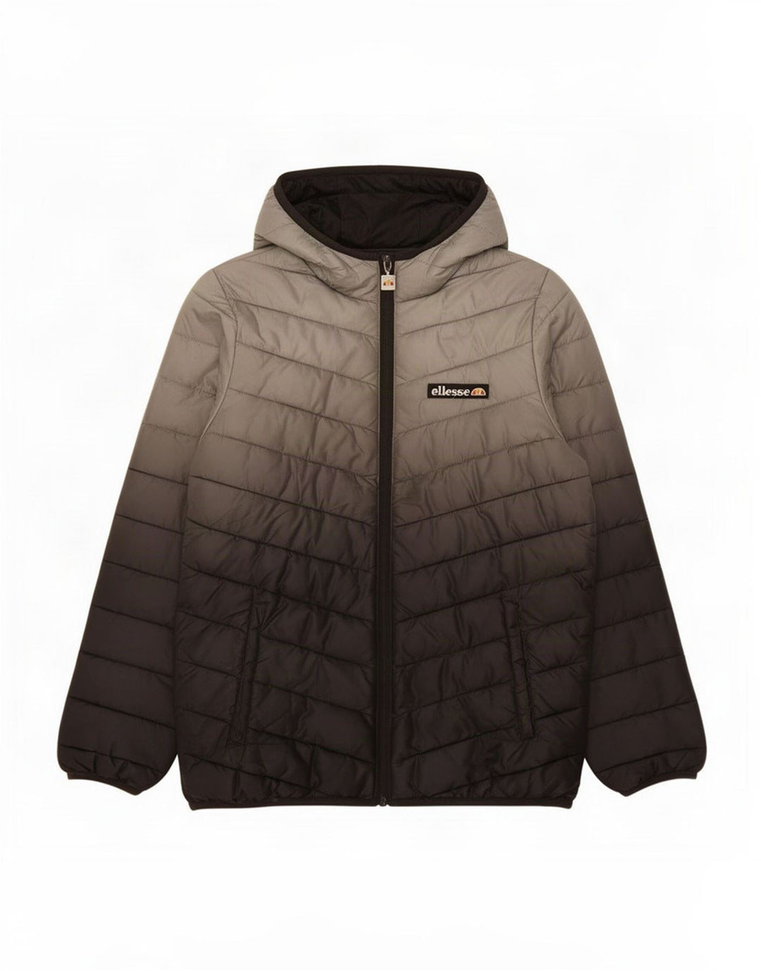 Ellesse Утепленная куртка с капюшоном для мальчиков 12-13 лет Серый полиэстер тай-дай