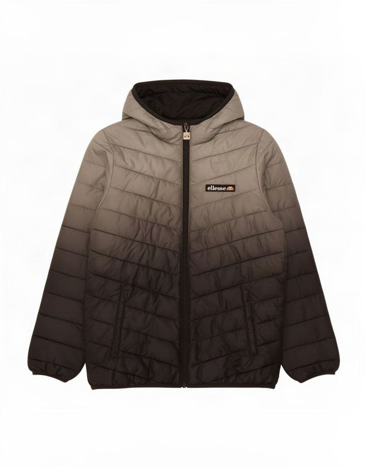 Ellesse Утепленная куртка с капюшоном для мальчиков 12-13 лет Серый полиэстер тай-дай