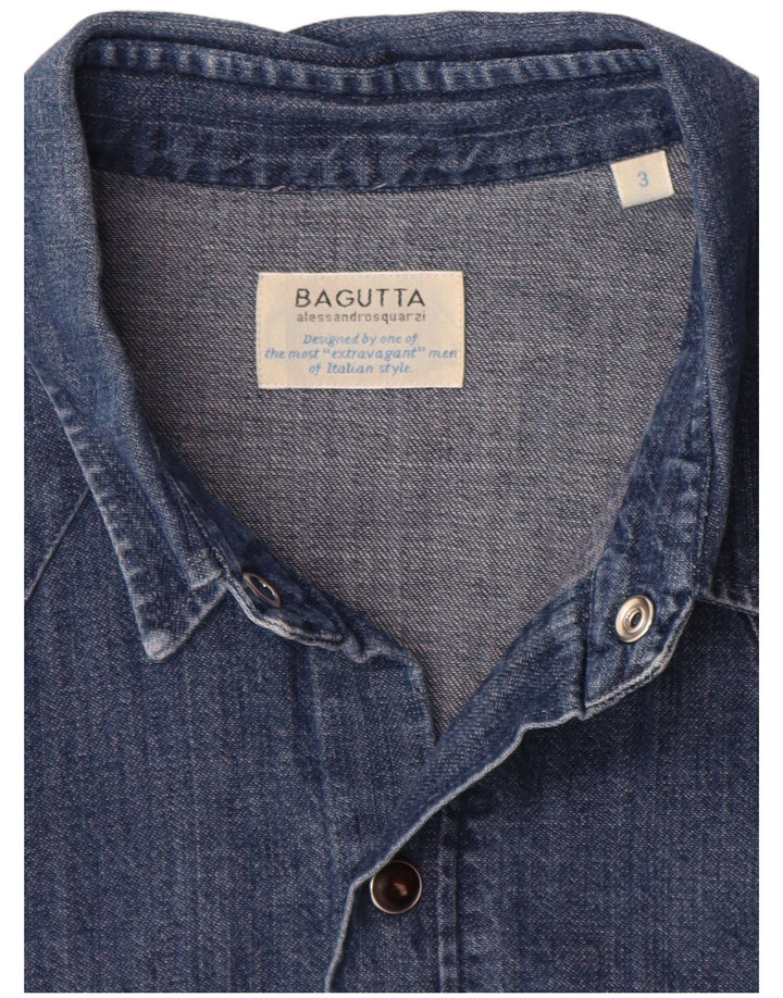 Мужская джинсовая рубашка Bagutta, большая синяя