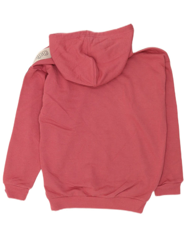 Женский джемпер с капюшоном Adidas Oversized с рисунком UK 8 XS, розовый хлопок