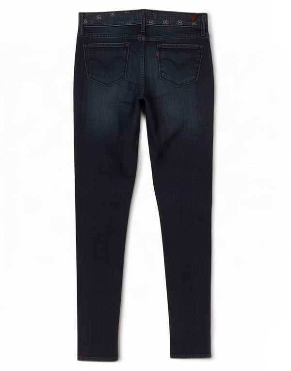 Женские джинсы суперскинни Levi's W28 L28 темно-синие, хлопок