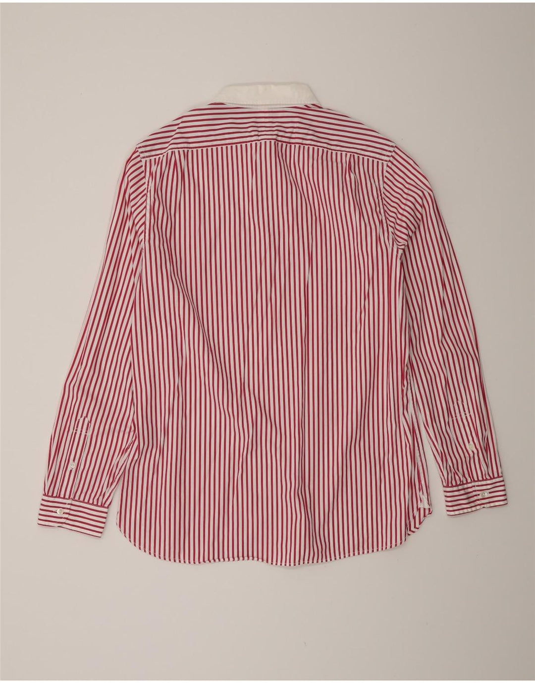 RALPH LAUREN Mens Shirt Large Red Pinstripe Cotton
