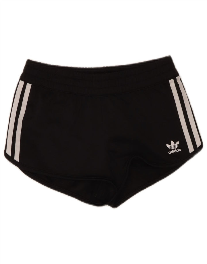Женские спортивные шорты Adidas UK 10, маленькие черные из полиэстера