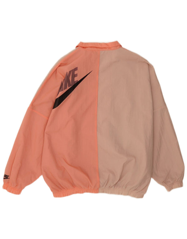 Мужская верхняя куртка большого размера с графическим рисунком Nike, средний розовый цвет с блоками