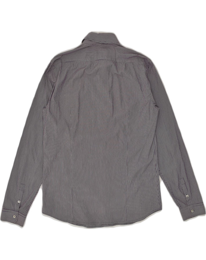 PATRIZIA PEPE FIRENZE Mens Shirt IT 52 Large Purple Striped Cotton | Vintage Patrizia Pepe Firenze | Thrift | Second-Hand Patrizia Pepe Firenze | Used Clothing | Messina Hembry 