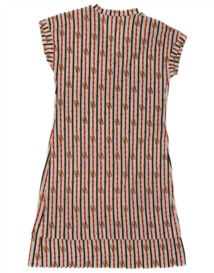 VINTAGE Womens A-Line Dress UK 14 Medium Multicoloured Striped
