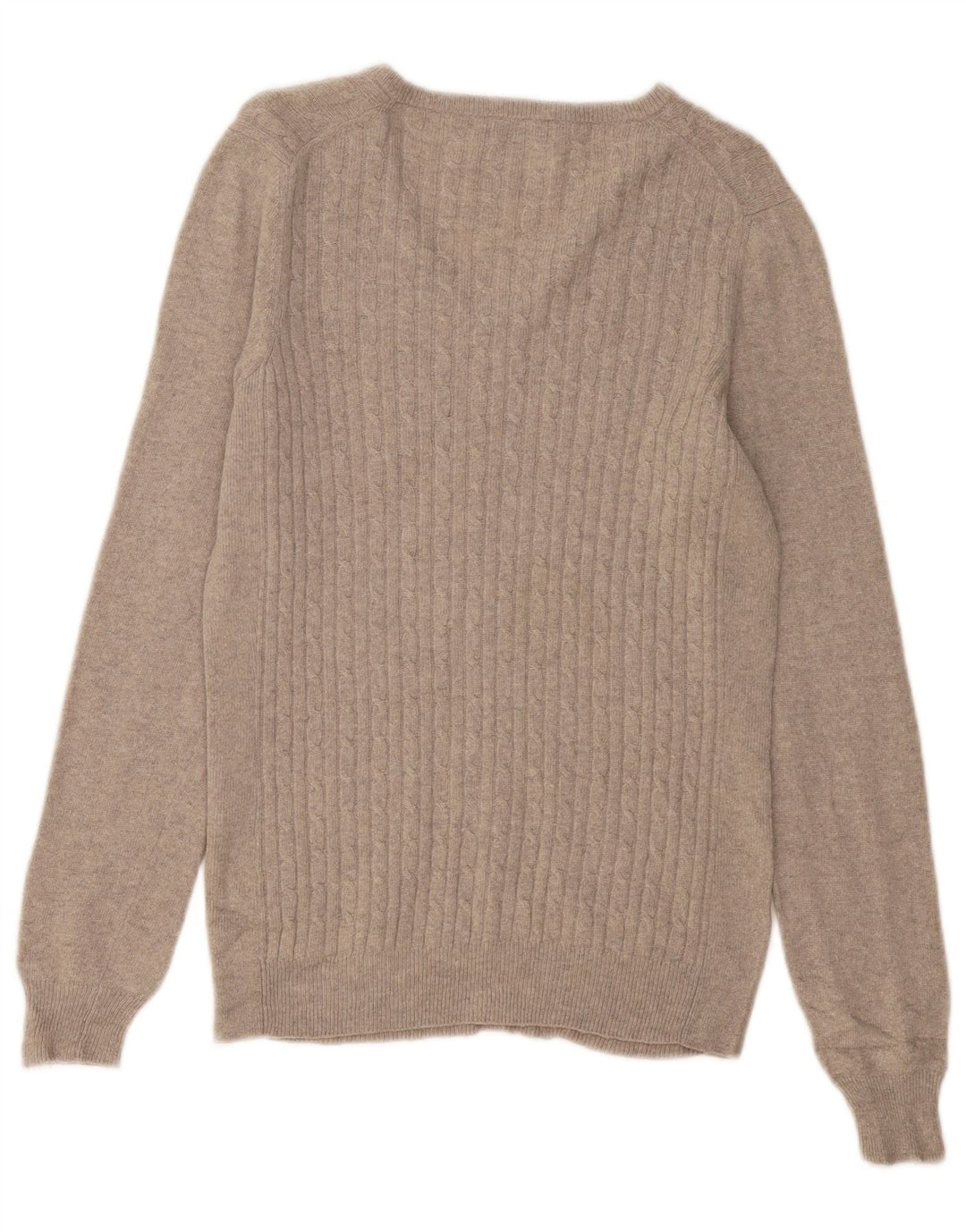 Женский джемпер с v-образным вырезом FRED PERRY UK 12, средний серый, шерсть