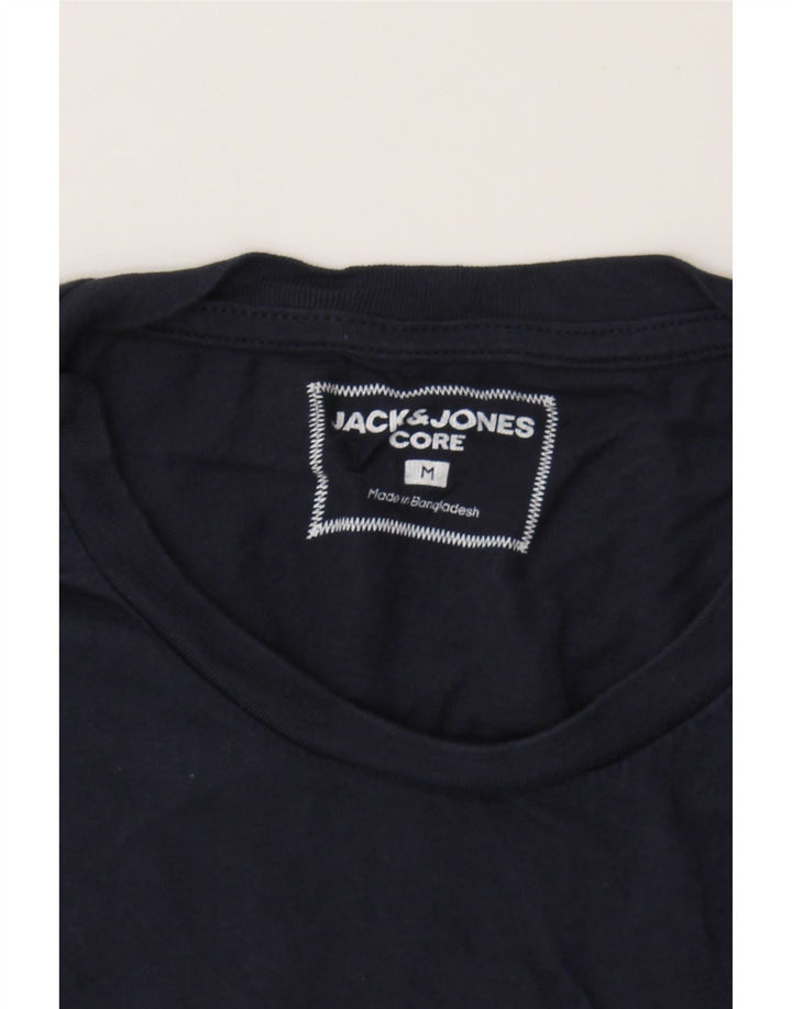 JACK & JONES Mens Graphic T-Shirt Top Medium Navy Blue Cotton Vintage Jack & Jones and Second-Hand Jack & Jones from Messina Hembry 