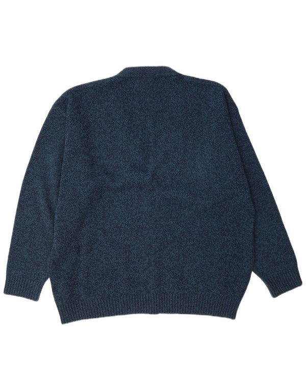 Мужской кардиган Four Seasons XL, темно-синий, акрил в крапинку
