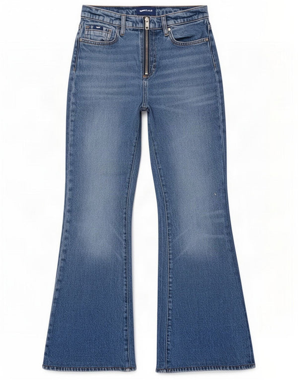 Gas Женские расклешенные джинсы Bootcut W26 L32 Синий хлопок