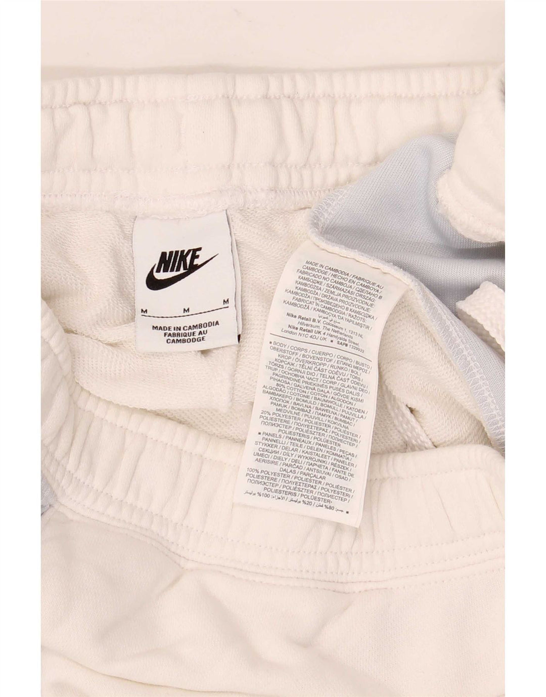 Мужские спортивные шорты Nike с графическим рисунком, средние белые хлопковые шорты с цветными блоками
