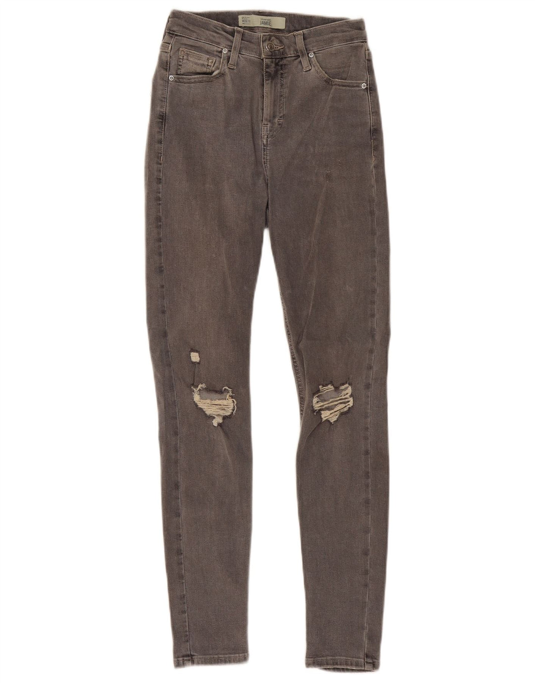 TOPSHOP Женские потертые джинсы скинни W26 L27 Серый хлопок