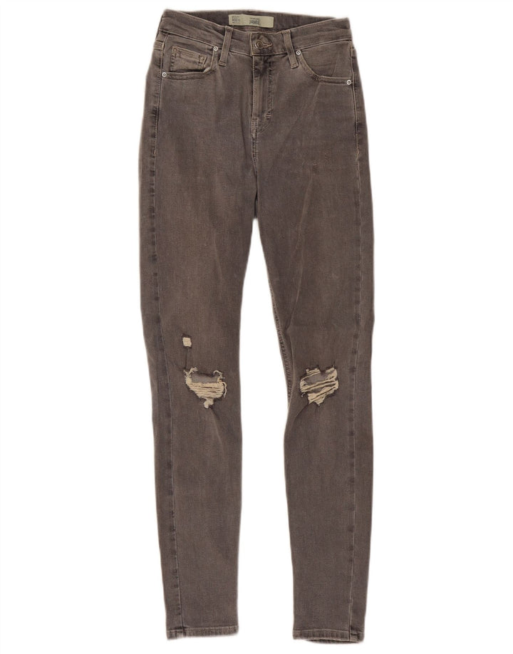 TOPSHOP Женские потертые джинсы скинни W26 L27 Серый хлопок