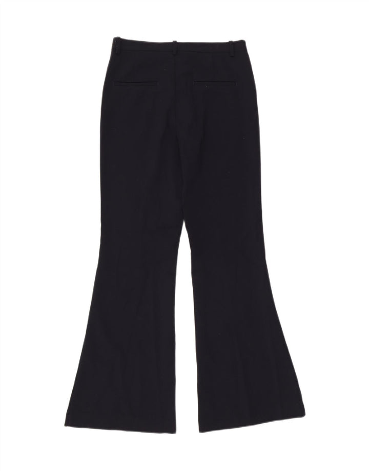 Женские повседневные брюки-клеш Zara, маленькие W26 L32, темно-синий полиэстер