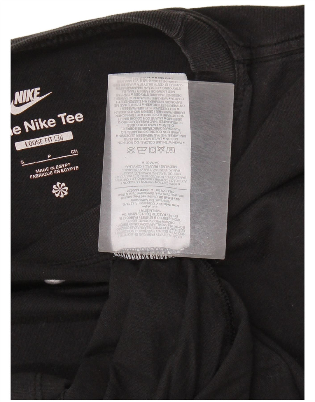 Мужская футболка свободного кроя NIKE, маленький черный хлопковый топ