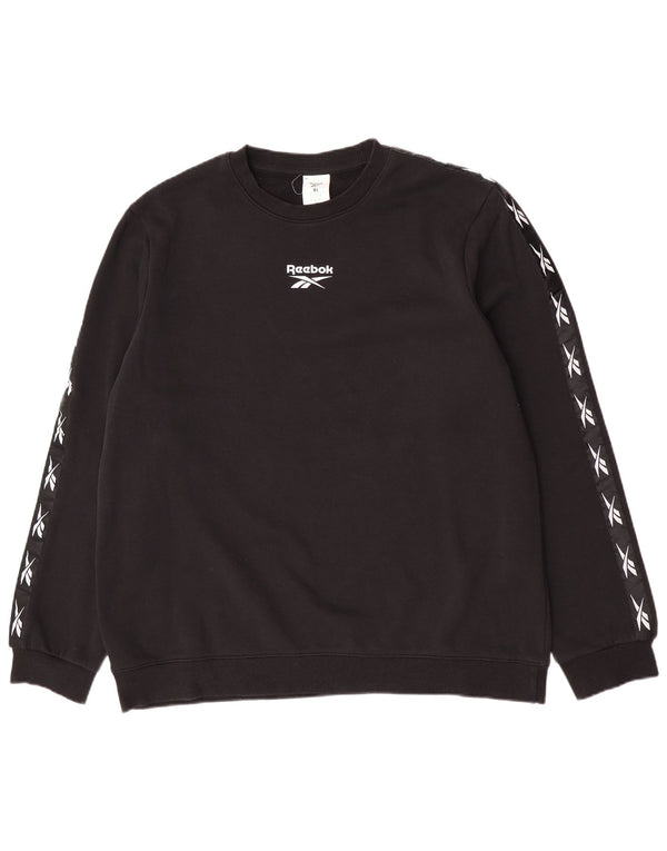 Мужской свитшот с рисунком Reebok XL, черный хлопок