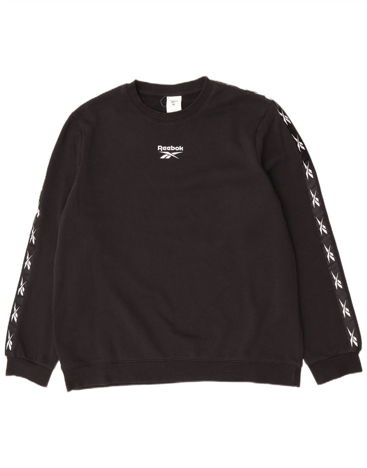 Мужской свитшот с рисунком Reebok XL, черный хлопок