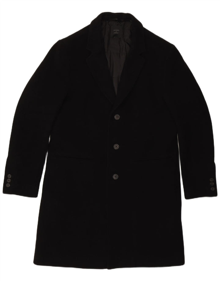 Мужское пальто Superdry UK 40, большое, черное, шерстяное