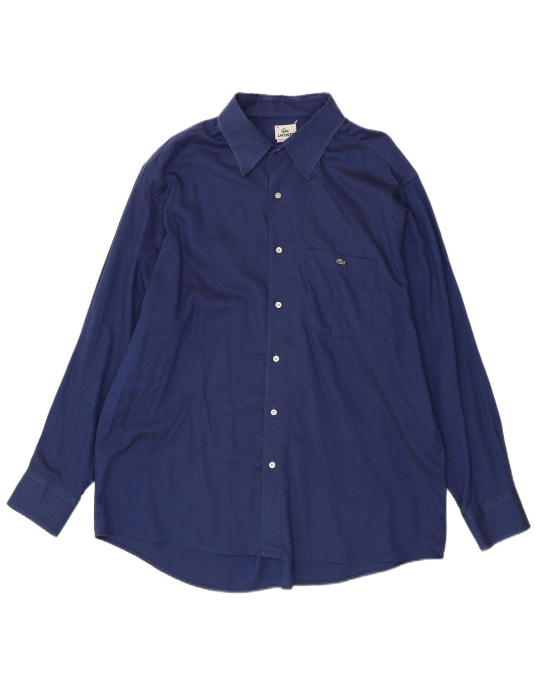 Мужская рубашка Lacoste, размер 46, 2XL, синяя, хлопок