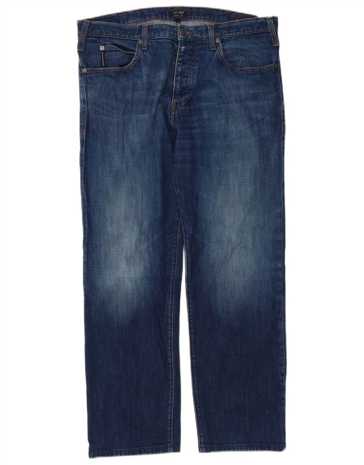 Мужские прямые джинсы Armani Regular W36 L30, синие, хлопок