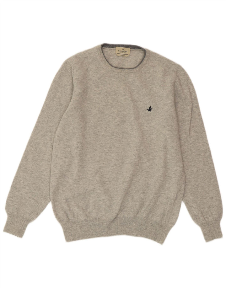 Женский джемпер с круглым вырезом BROOKSFIELD IT 52 2XL, серый, шерсть