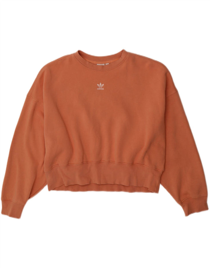 ADIDAS Womens Oversized Sweatshirt Jumper UK 8 Small  Pink Cotton Vintage Adidas and Second-Hand Adidas from Messina Hembry 