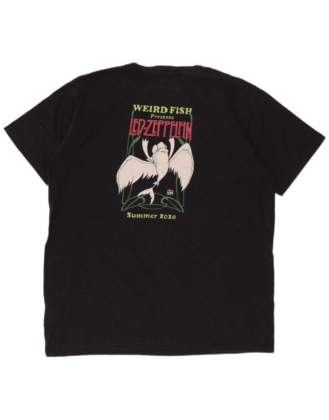 Мужская футболка с рисунком WEIRD FISH, размер XL, черный хлопок