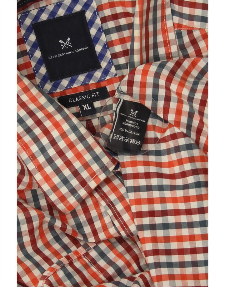 Crew Clothing Мужская рубашка классического кроя XL в разноцветную клетку из хлопка