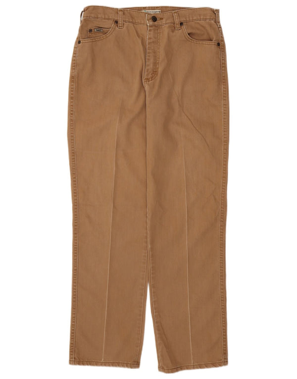 Женские прямые джинсы свободного кроя LEE, размер США 10, большие W30 L31, бежевый хлопок