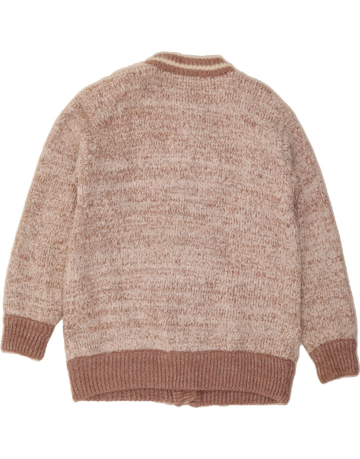 REFLECT Womens Cardigan Sweater UK 14 Medium Brown Floral Angora Vintage Reflect and Second-Hand Reflect from Messina Hembry 