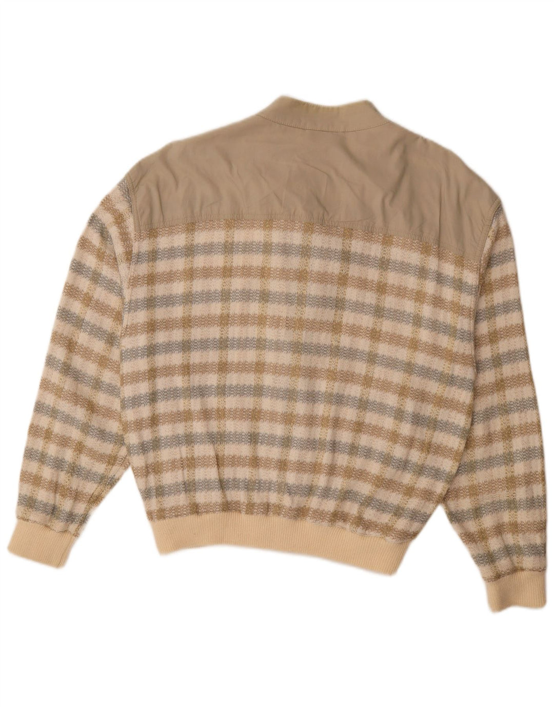 Мужская куртка-бомбер HEMMOND UK 38, средний бежевый клетчатый хлопок