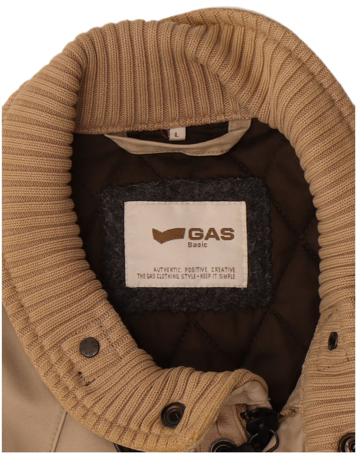 Мужская куртка Gas UK 40, большая, бежевая