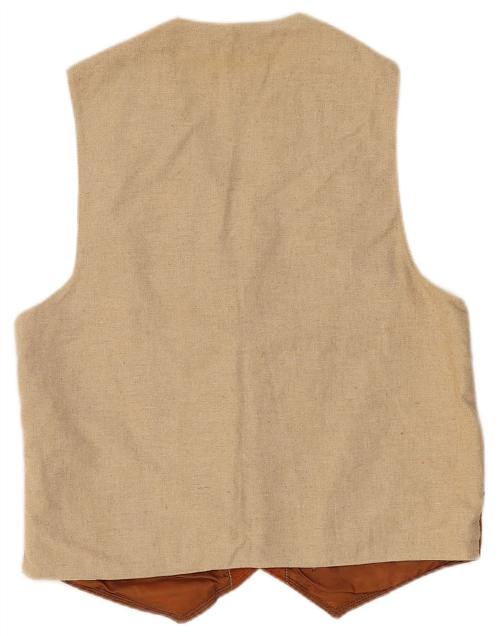 Мужской замшевый жилет ALLISON UK 38, средний коричневый кожаный