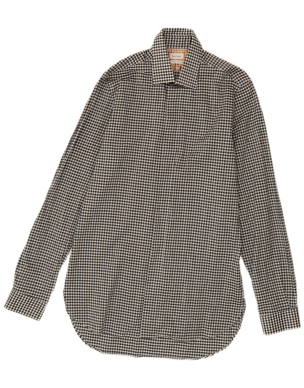 PAUL SMITH Mens Shirt Size 15 1/2 39 Medium Black Gingham