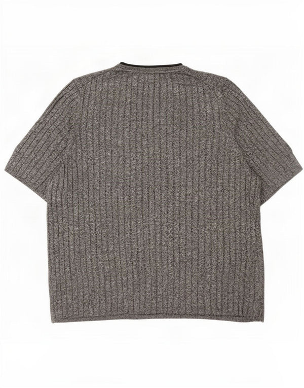 Женская футболка Marks & Spencer Top UK 22 3XL Серая вискоза с крапинками