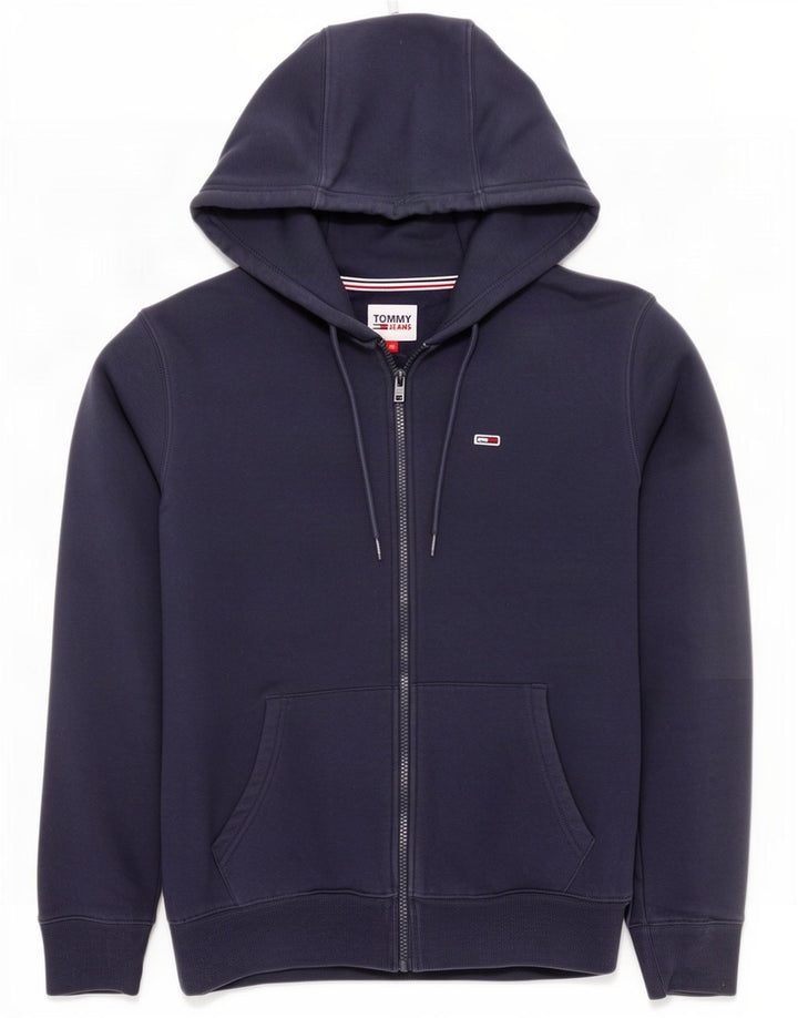 Мужской свитер с капюшоном на молнии Tommy Hilfiger, средний темно-синий, хлопок