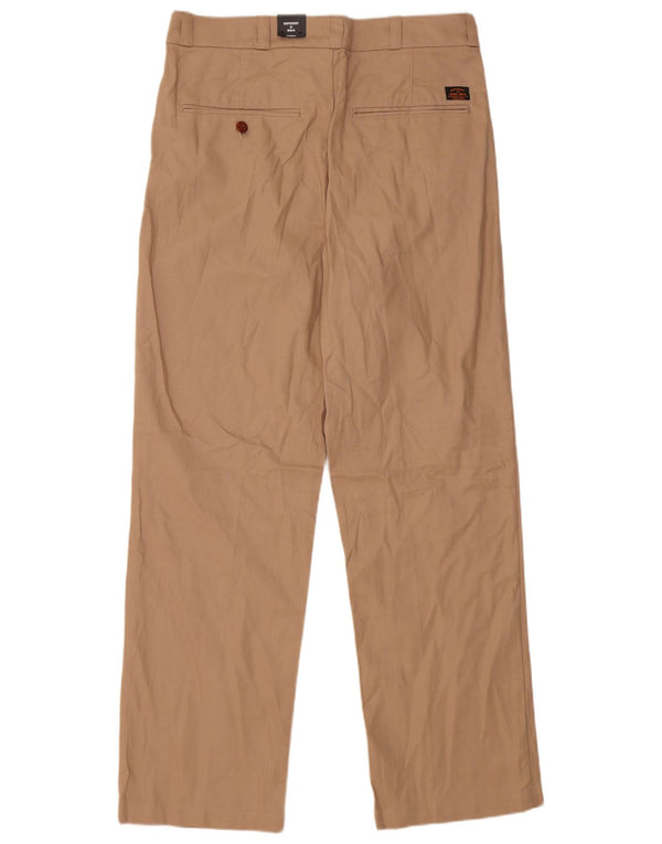 Мужские прямые брюки-чинос Superdry W34 L32, бежевый хлопок