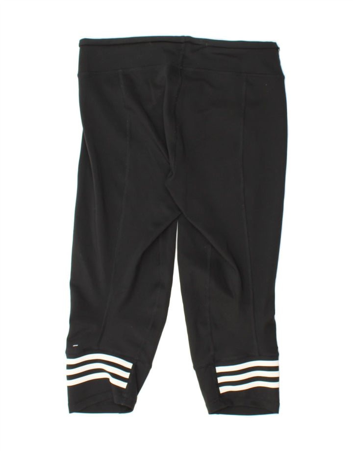 ADIDAS Womens Climalite Capri Leggings UK 12/14 Medium Black Vintage Adidas and Second-Hand Adidas from Messina Hembry 