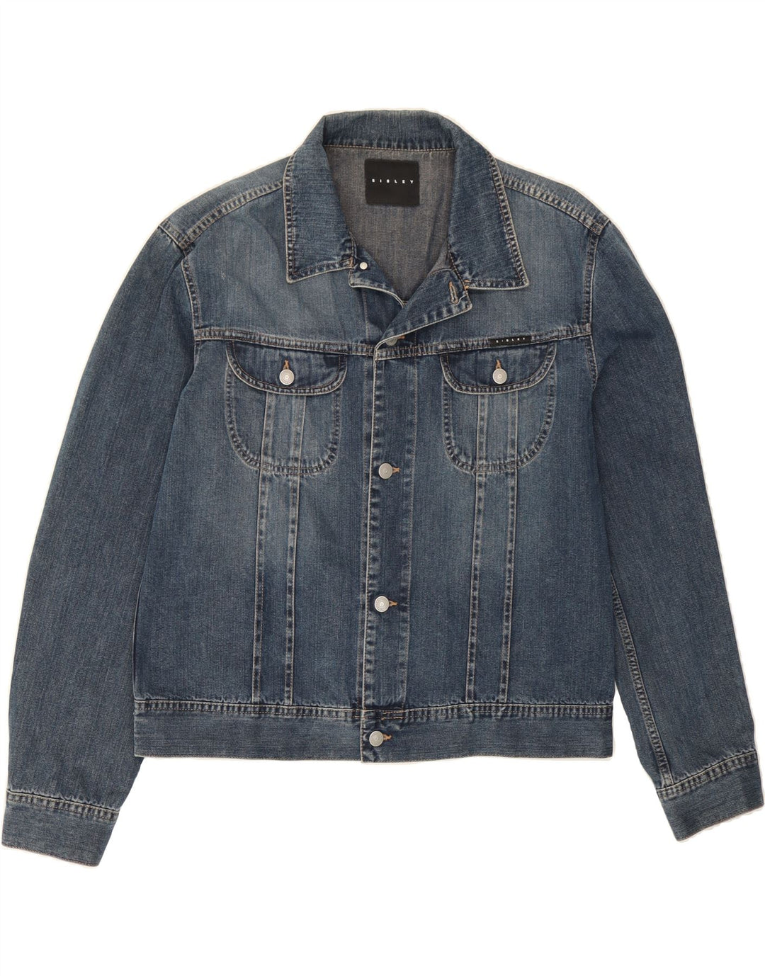 SISLEY Womens Denim Jacket UK 20 2XL Blue Vintage Sisley and Second-Hand Sisley from Messina Hembry 