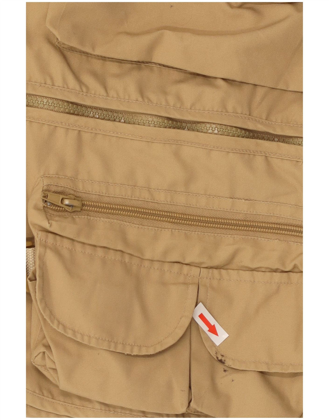 Винтажный мужской универсальный жилет UK 40, большой размер, бежевый хлопок