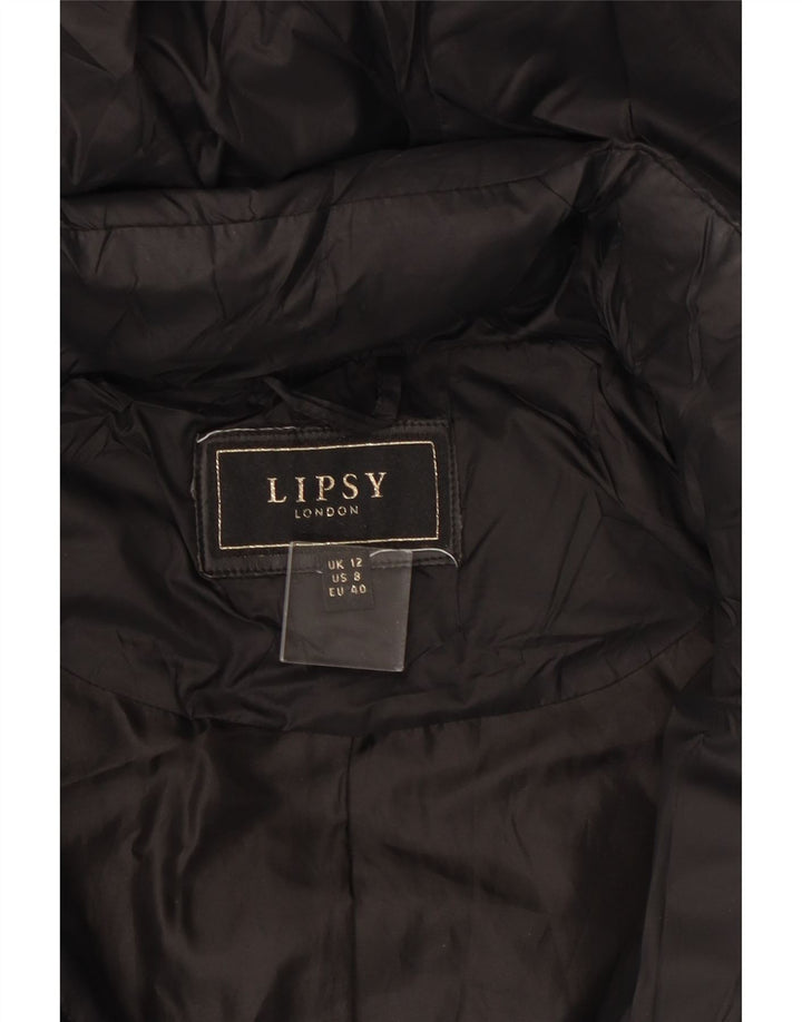 Женское пуховое пальто с капюшоном Lipsy UK 12, средний черный, полиамид