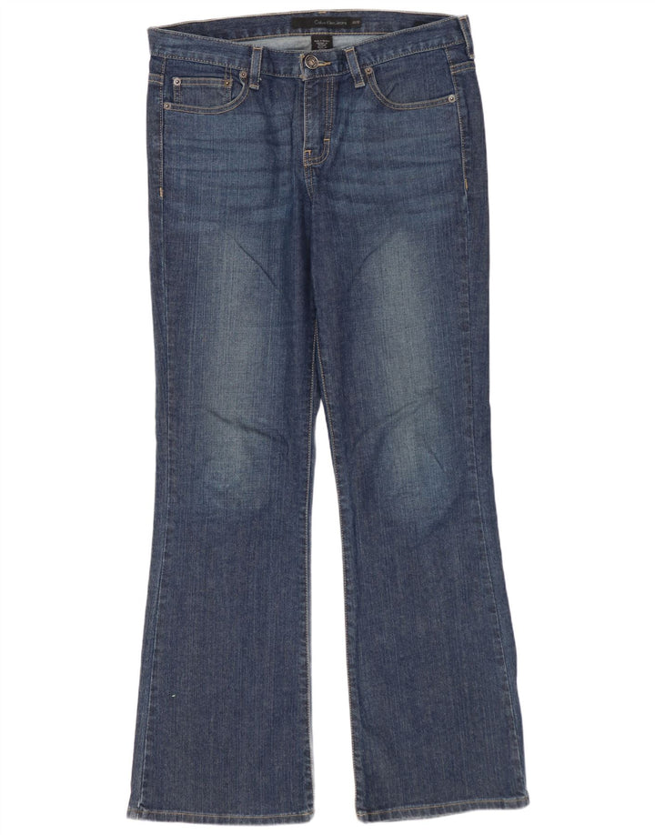 Женские джинсы Bootcut CALVIN KLEIN, США 10, большие, W30 L32, синие, хлопок