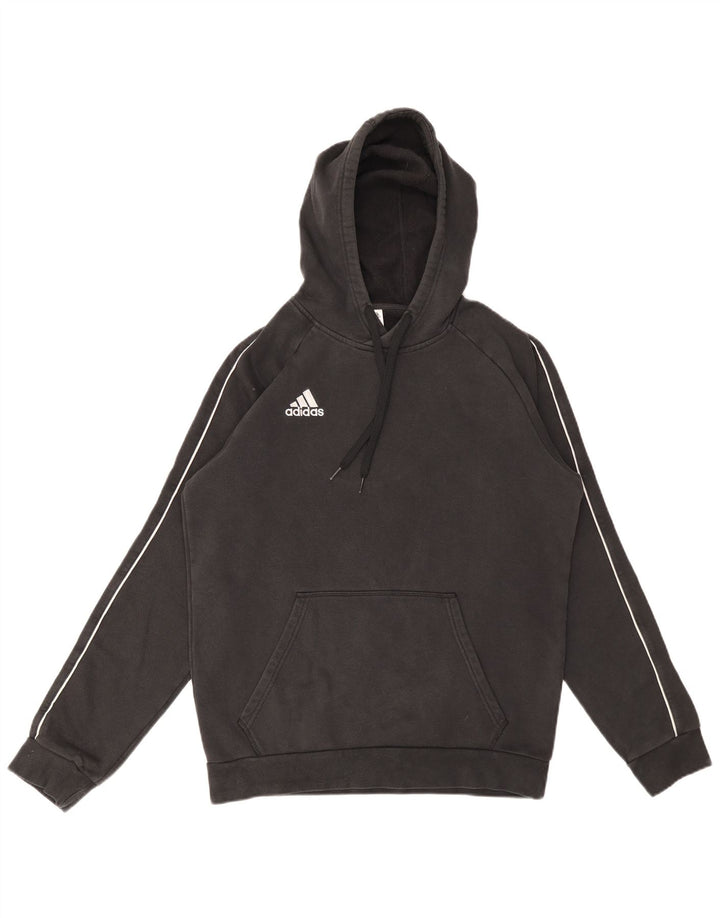 Мужской джемпер с капюшоном ADIDAS, средний черный, хлопок