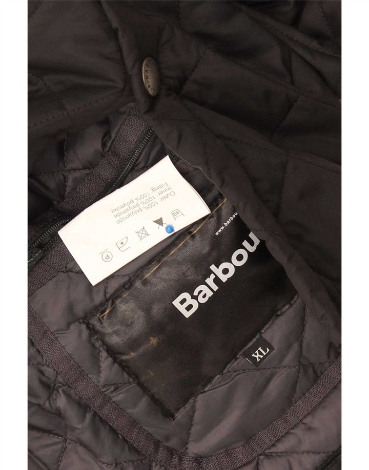Мужское стеганое пальто Barbour UK 44 XL из полиамида черного цвета