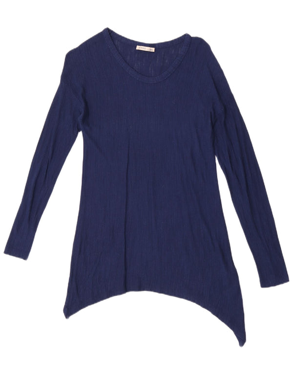 Женская туника асимметричного кроя Zara UK 10, маленькая, синяя, вискоза