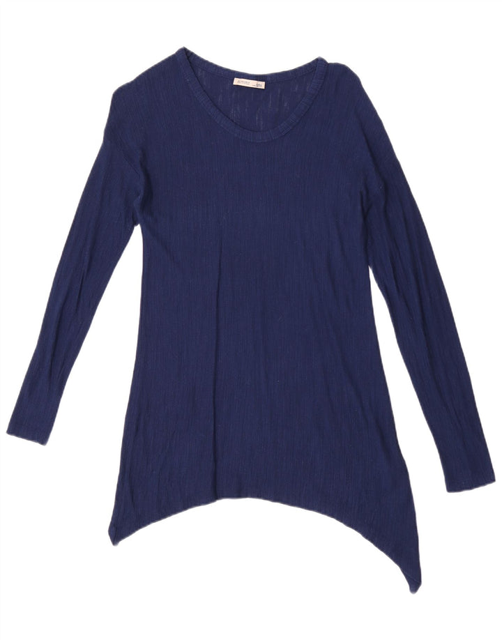 Женская туника асимметричного кроя Zara UK 10, маленькая, синяя, вискоза