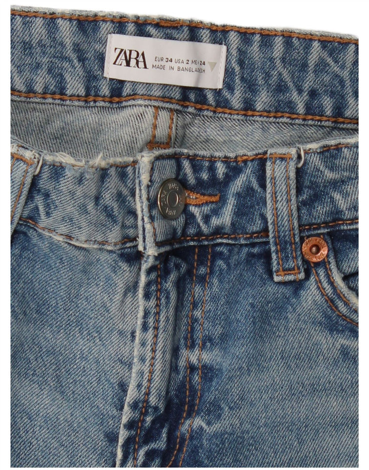 Женские прямые джинсы ZARA EU 34 2XS W24 L29 синие