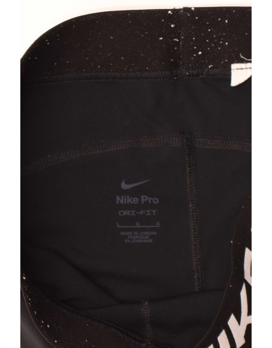 Женские леггинсы с рисунком Nike Dri Fit UK 14, большие черные